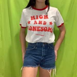 High & Lonesome graphic tee from Learn to Forget brand size small